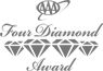 The image features the AAA Four Diamond Award logo with stylized text and four diamond shapes in a row.